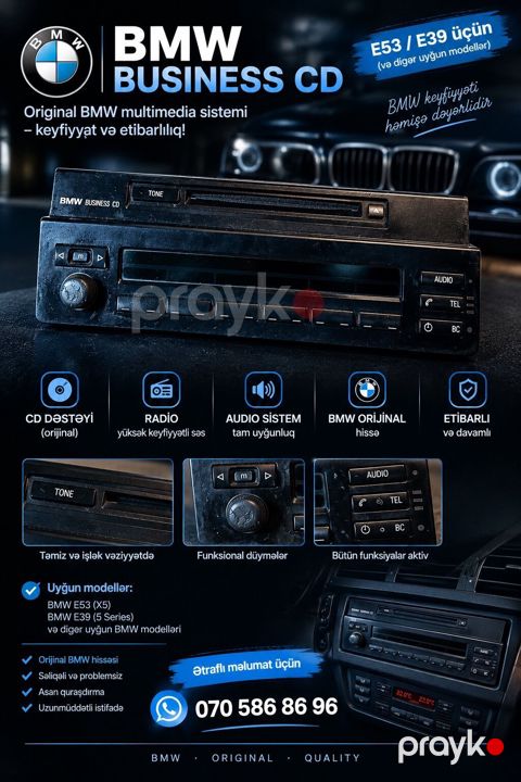 BMW busıness CD — orijinal zavod BMW E53 X5, E39 5 Series və uyğun — Gəncə