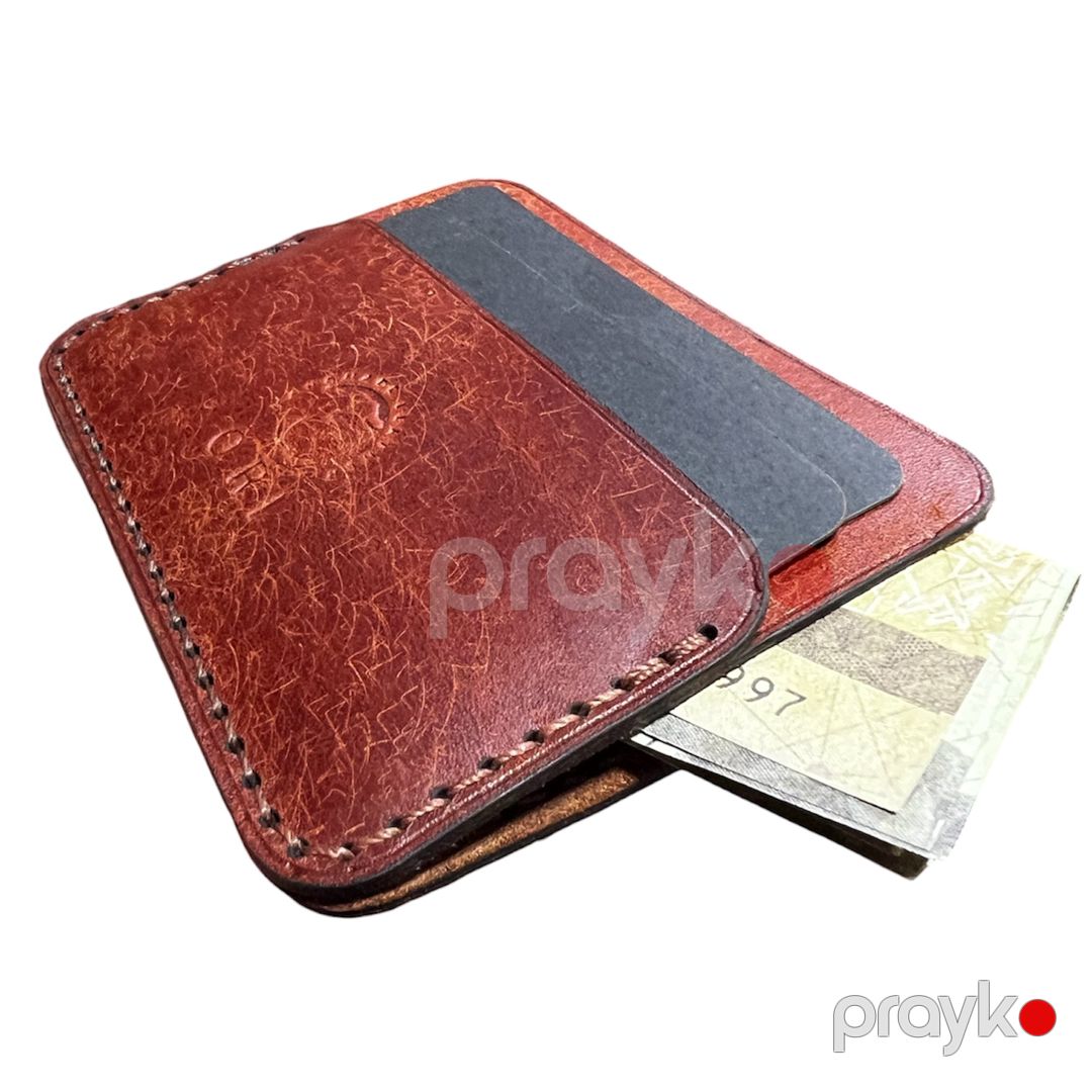 Əl işi vizit kart qabı, qəhvəyi, dana dərisi, 10 x 7.5 sm — Mallar, Bakı (2)