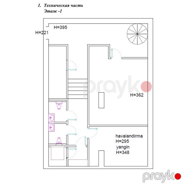 İcarəyə verilir obyekt 84 m² — Əmlak, Bakı (7)