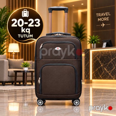 Çamadan 4 təkərli 30807223, tünd qəhvəyi, parça, ölçü XL — Bakı