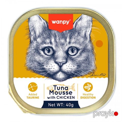 Nəm yem pişiklər üçün Wanpy Tuna Mousse With Chicken 40 q — Bakı
