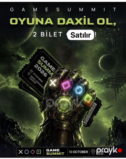 Məhsul: Game Summit 2026 üçün 2 bilet Tədbir: - Ad: Game Summit — Bakı