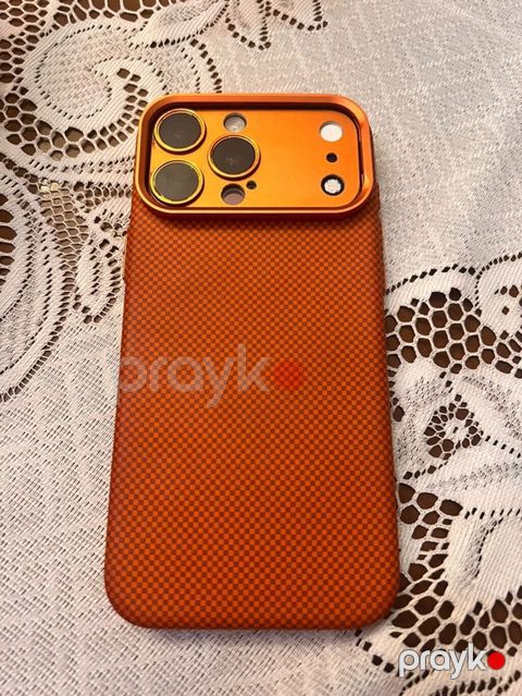 Narıncı rəngli telefon örtüyü və kamera qoruyucusu - Model uyğunluğu — Bakı