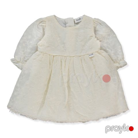 Qızlar üçün gündəlik don Bebetto K5197, krem, pambıq, ölçü 6-9 ay — Bakı