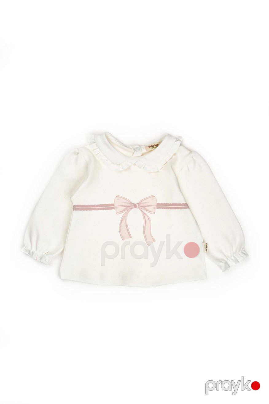 Yenidoğulanlar üçün dəst Babycosy, 2-li, köynək və şalvar, qızlar üçün, 12-18 ay, ekru-çəhrayı, %100 orqanik pambıq - 8683529324882 — Mallar, Bakı (3)
