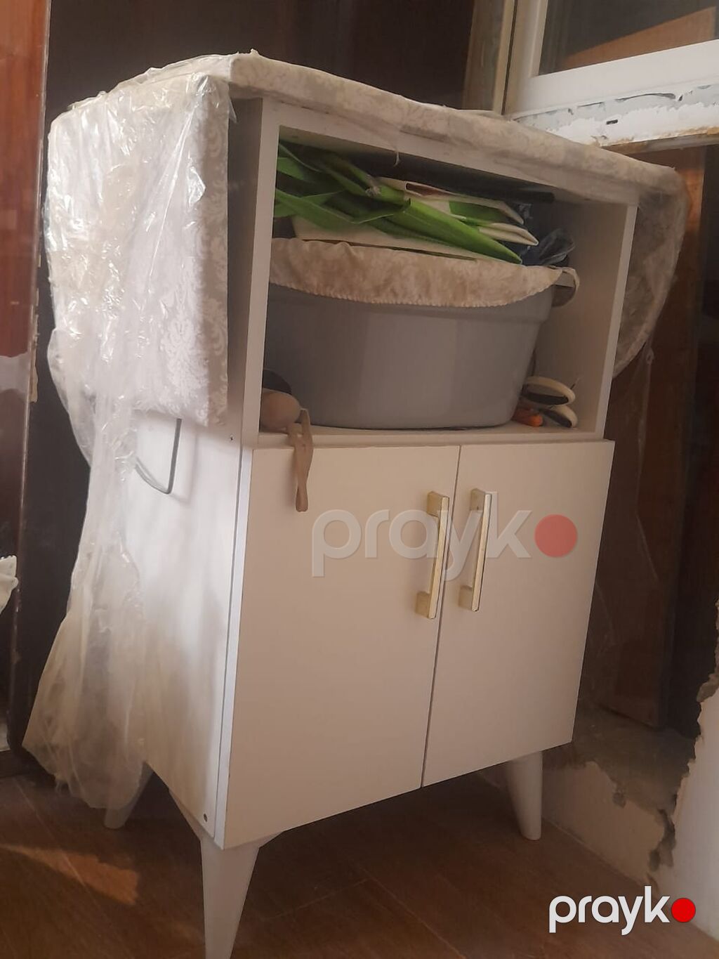 Ağ rəngli çoxfunksiyalı şkaf - Material: laminat/MDF lövhə - Rəng — Şkaflar, Digah (2)