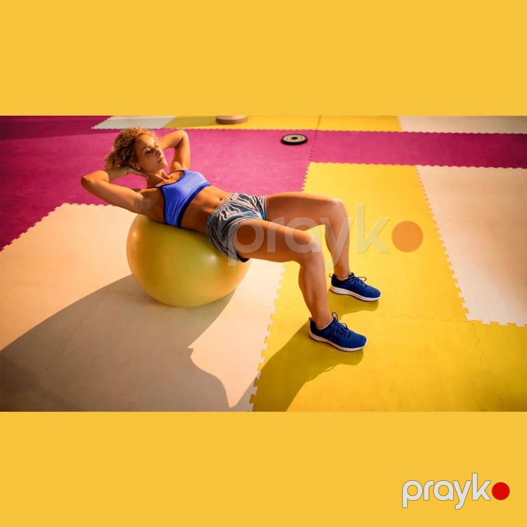 Fitnes topu Gymnic 1062 PVC, bənövşəyi, 75 sm — Mallar, Bakı (3)