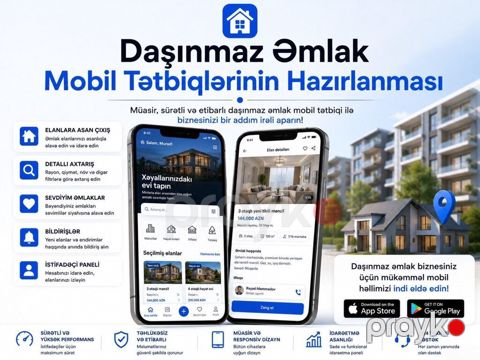 Daşınmaz əmlak mobil proqram hazırlanması Daşınmaz Əmlak Mobil — Bakı