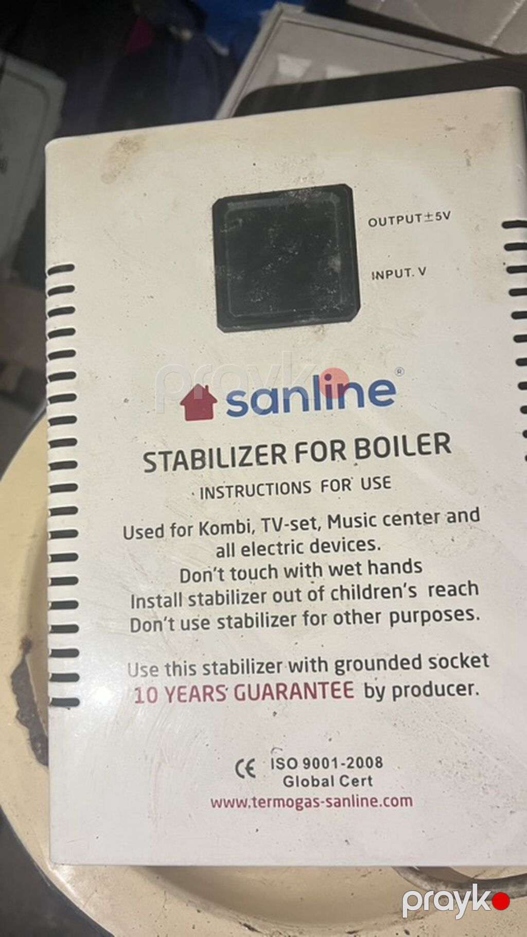 Sanline “Stabilizer for Boiler” – gərginlik tənzimləyici - Təyinat — Gərginlik stabilizatoru, Digah (2)