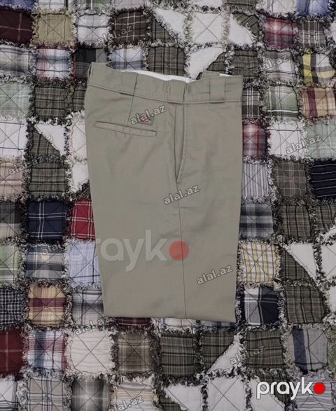 Dickies klassik iş/gündəlik şalvar - Rəng: açıq bej/xaqui - Model: düz — Bakı
