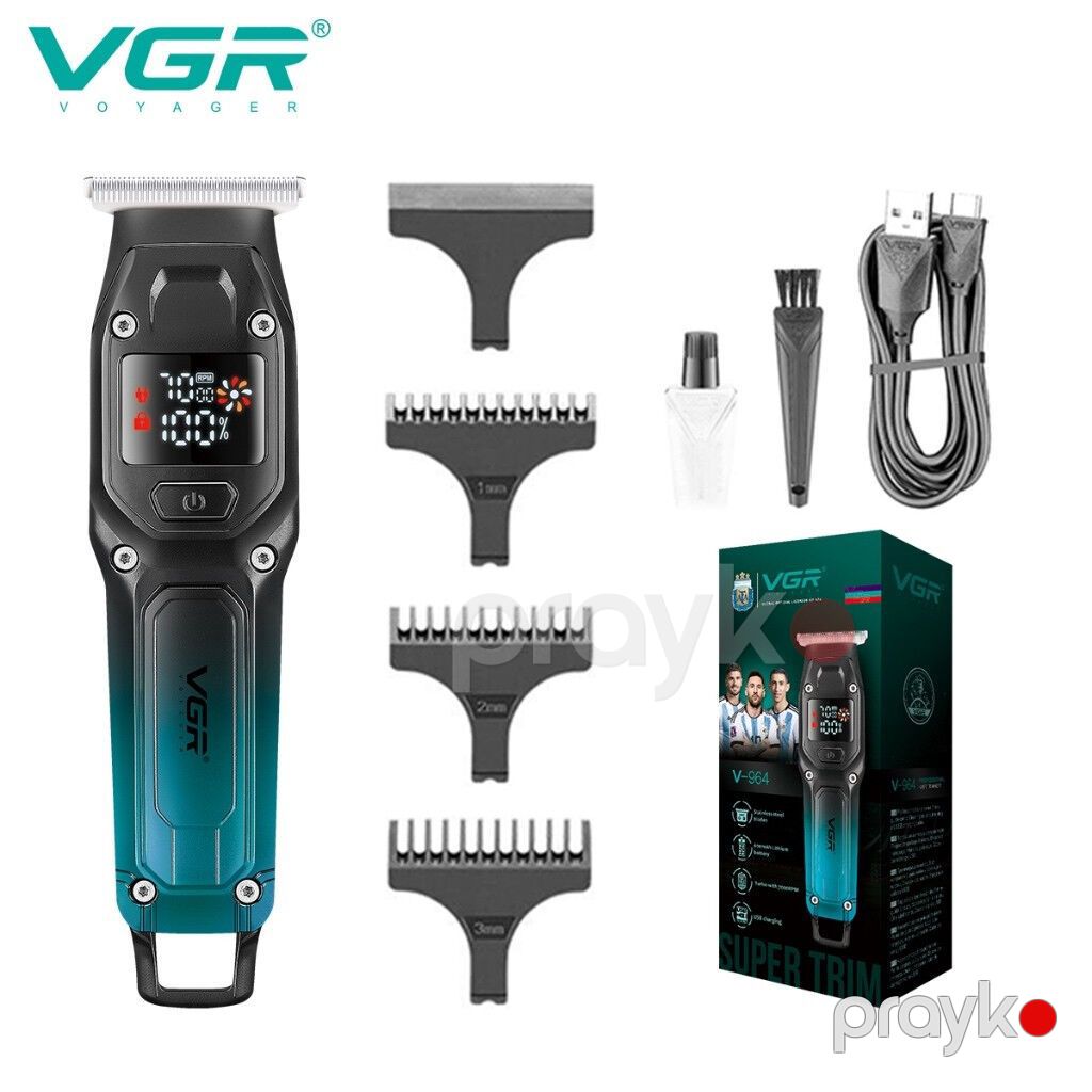 Trimmer VGR 964 - 600mAh / 100 Dəqiqə / 2 Sürət 6500RPM / Cord/Cordles — Saç kəsmə maşınları, Bakı (8)