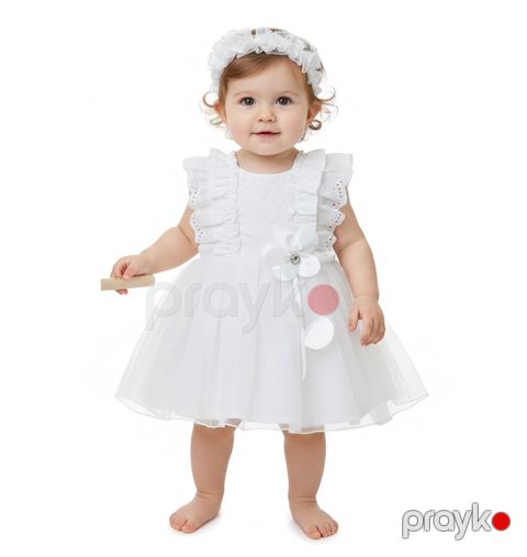 Qızlar üçün don TK-245, ağ, pambıq, 6-9 ay — Bakı