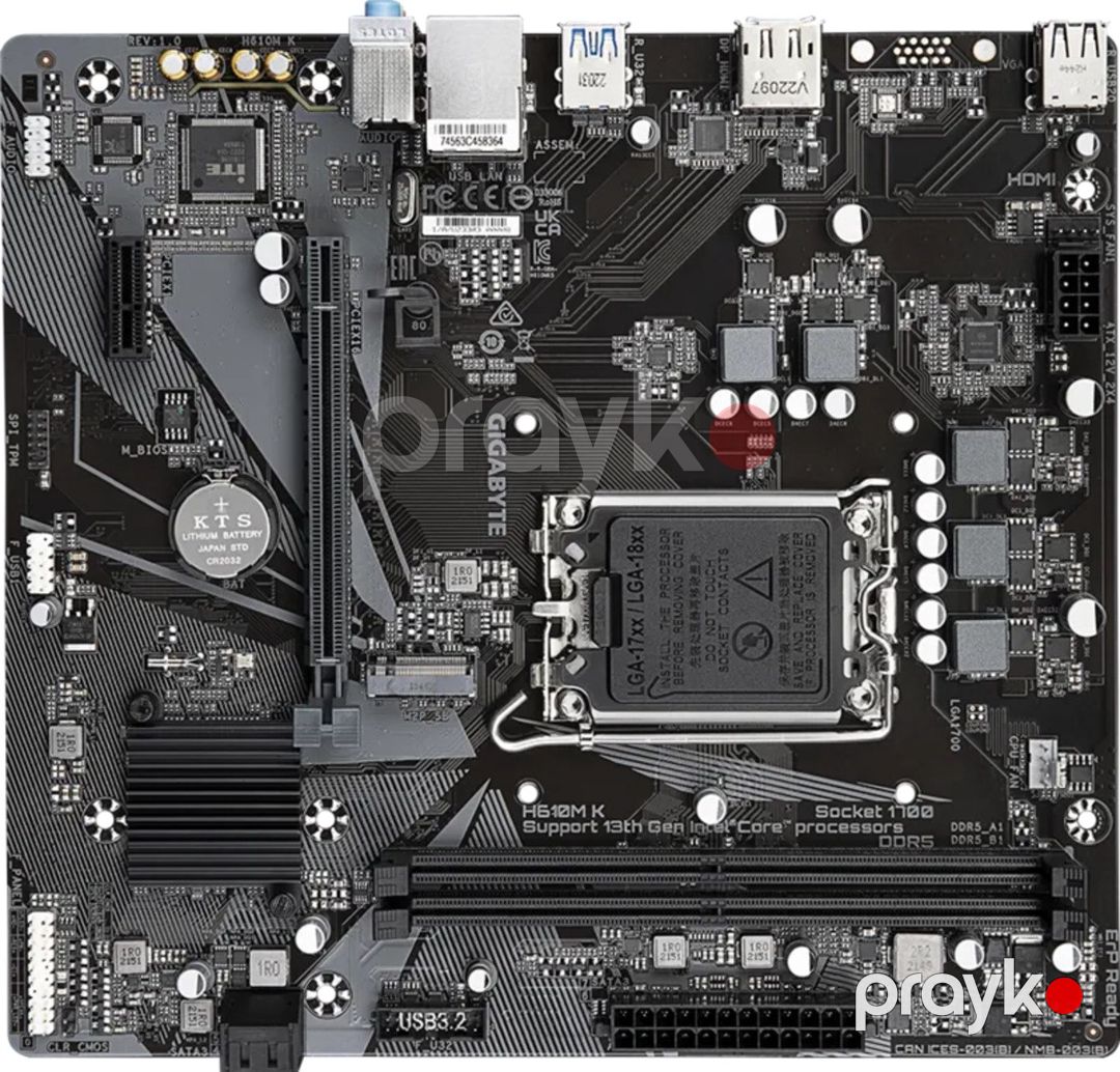 Gigabyte H610M K DDR5 Motherboard — Kompüterlər və noutbuklar, Bakı (3)