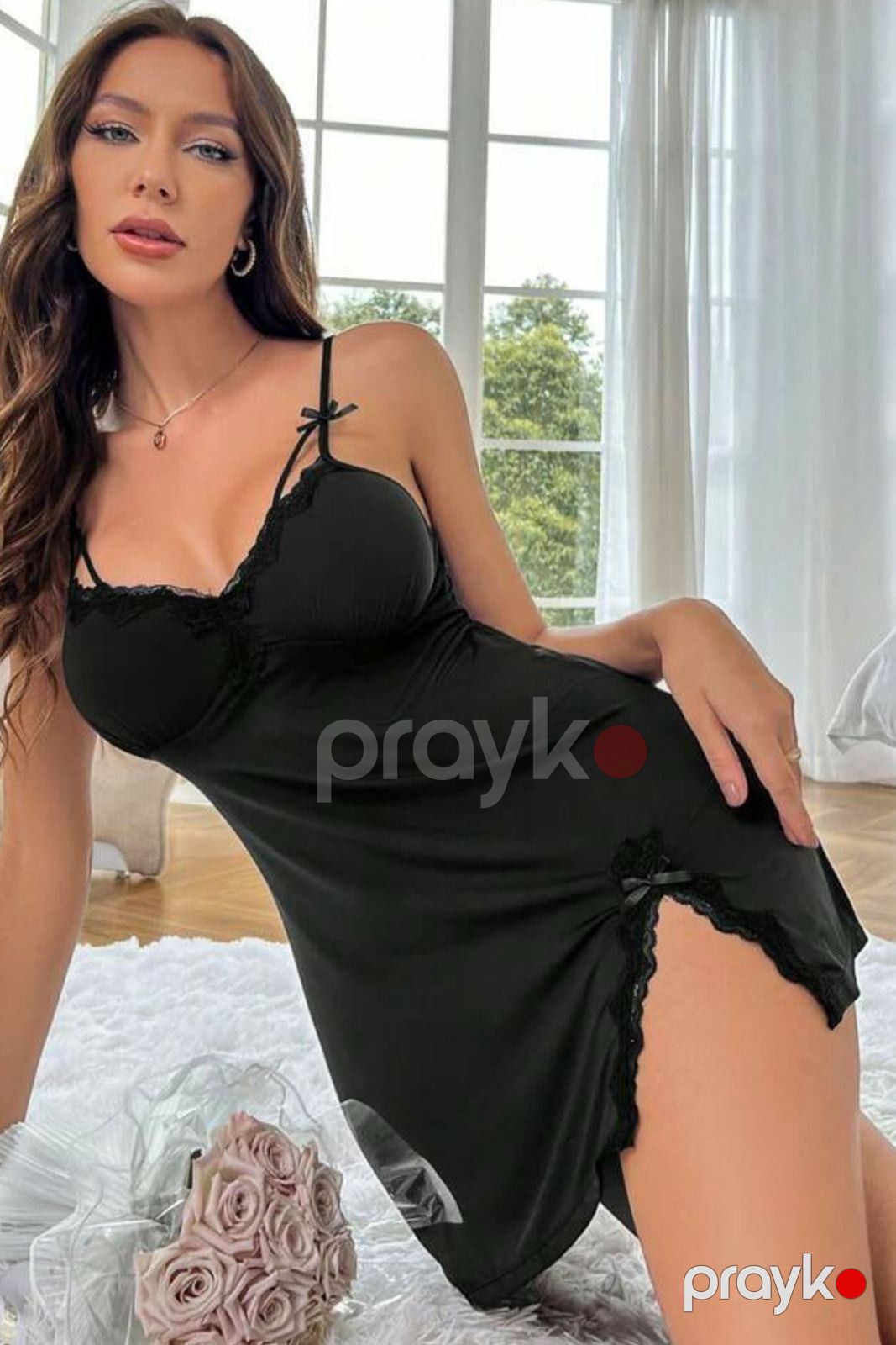Qadınlar üçün kombinasiya TCS_2584, qara, parça, ölçü L — Mallar, Bakı (2)