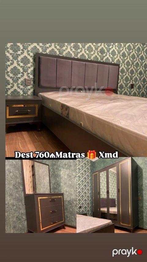 Yataq otağı dəsti – klassik və müasir üslubun birləşməsi. Komplektə — Bakı