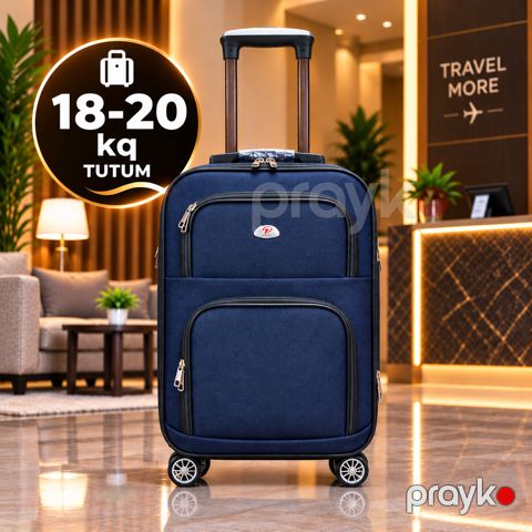 Çamadan 4 təkərli 46972097, tünd göy, parça, ölçü L — Bakı