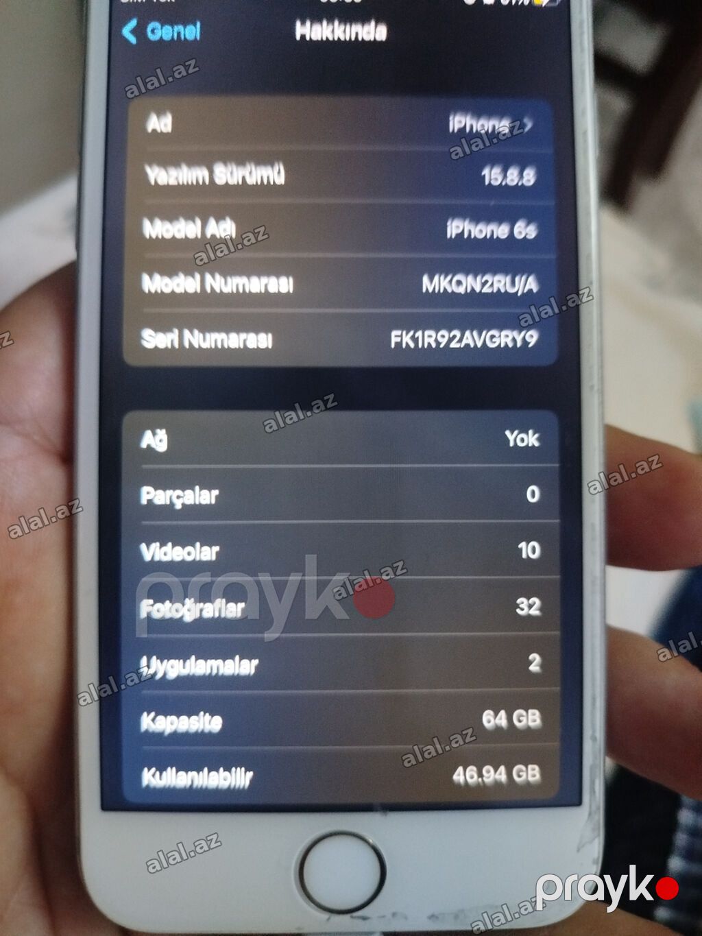 IPhone 6s, 64 GB, Ağ — Elektronika, Mingəçevir (3)