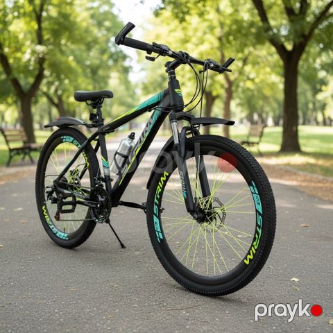 Dağ velosipedi Strim TECH_29195M, 29", qara/açıq mavi — Bakı