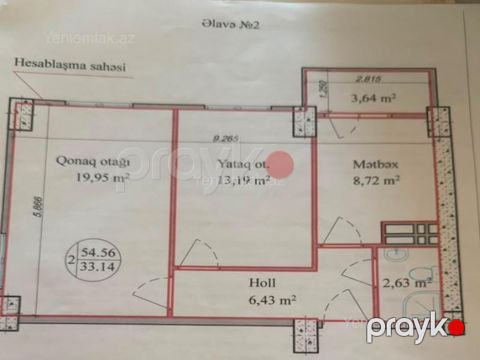 Satılır 2 otaqlı Bina evi menzil (Yeni tikili), 56 m², Xətai rayonu — Bakı