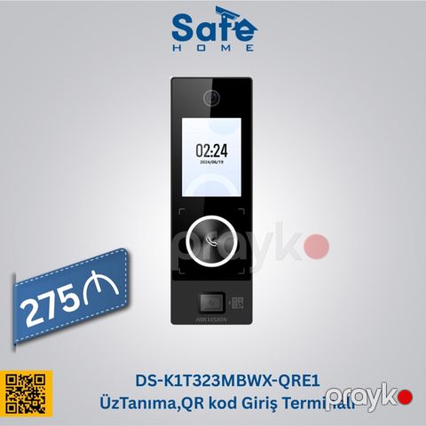DS-K1T323MBWX-QRE1 üz tanıma, QR kod giriş terminalı — Bakı