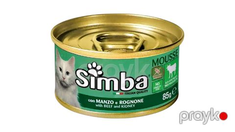 Pişiklər üçün nəm yem Simba Mousse with Beef and Kidney, 85 q — Bakı