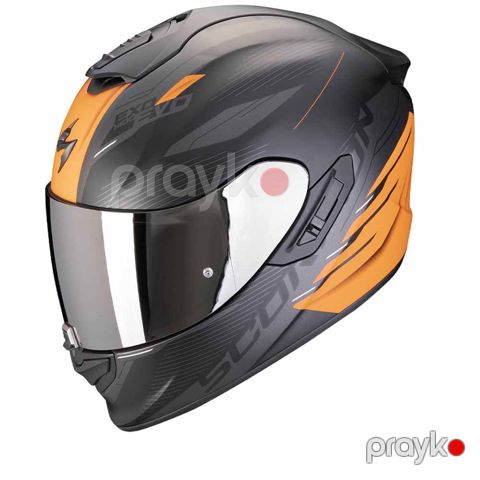 Motosiklet dəbilqəsi Scorpion EXO-1400 Evo II Air Luma, qara/narıncı, ölçü L — Bakı