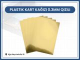 Plastik kart kağızı 0.3mm qızılı — Qulam