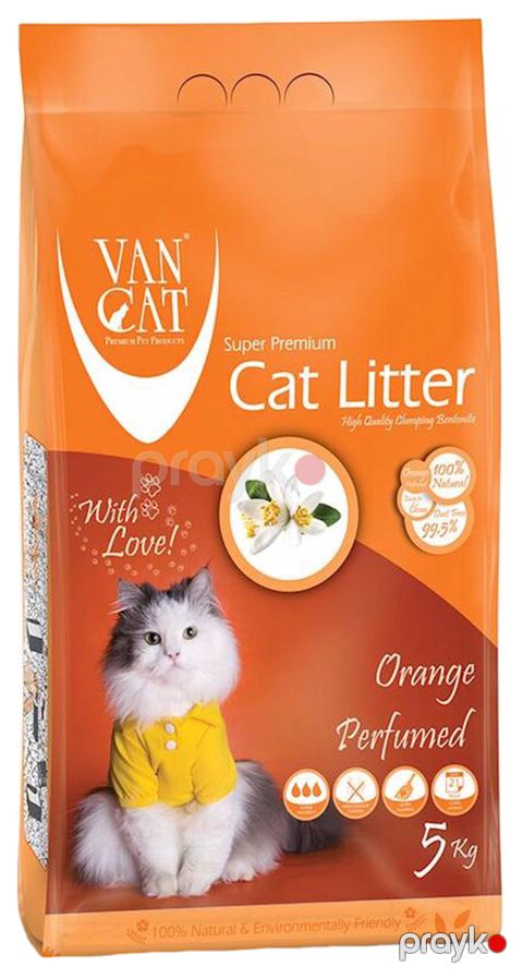 Topalaşan doldurucu pişiklər üçün Van Cat Super Premium Quality Orange 5 kq — Bakı