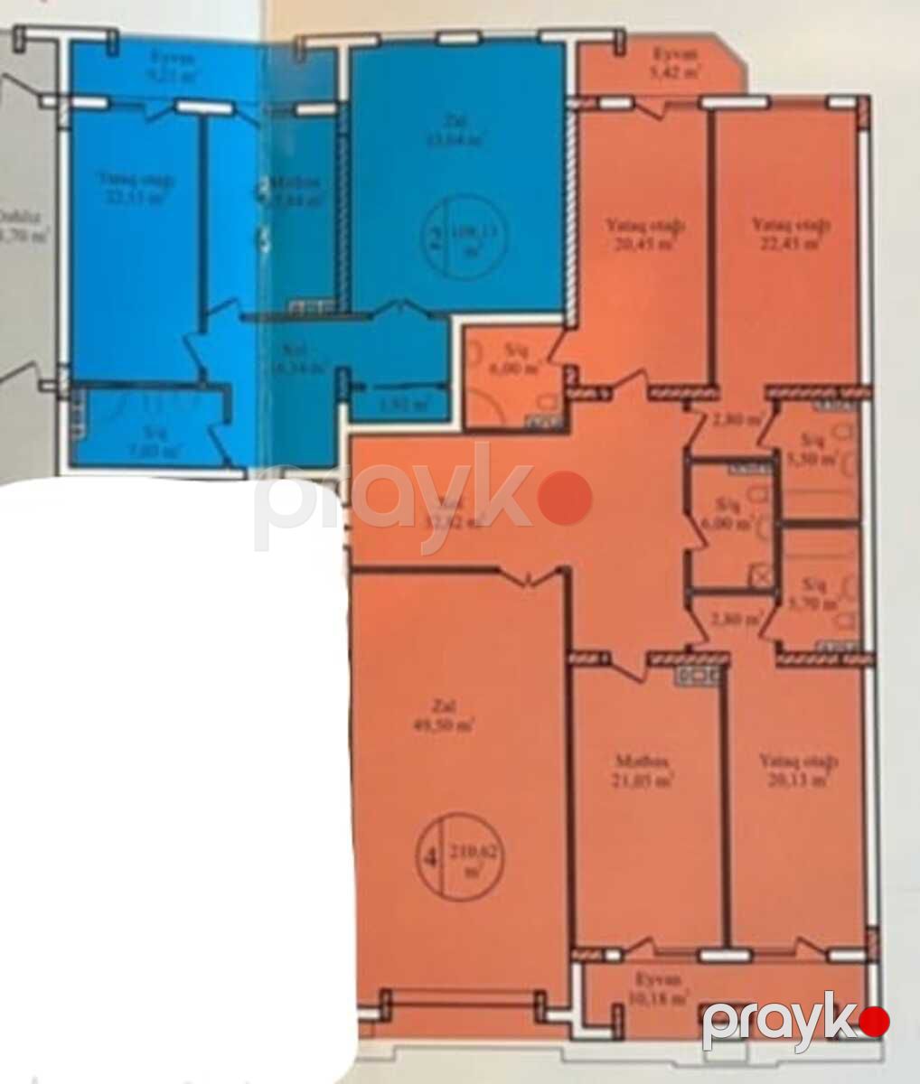 Satılır 4 otaqlı yeni tikili 211 m² — Mənzil, Bakı (6)