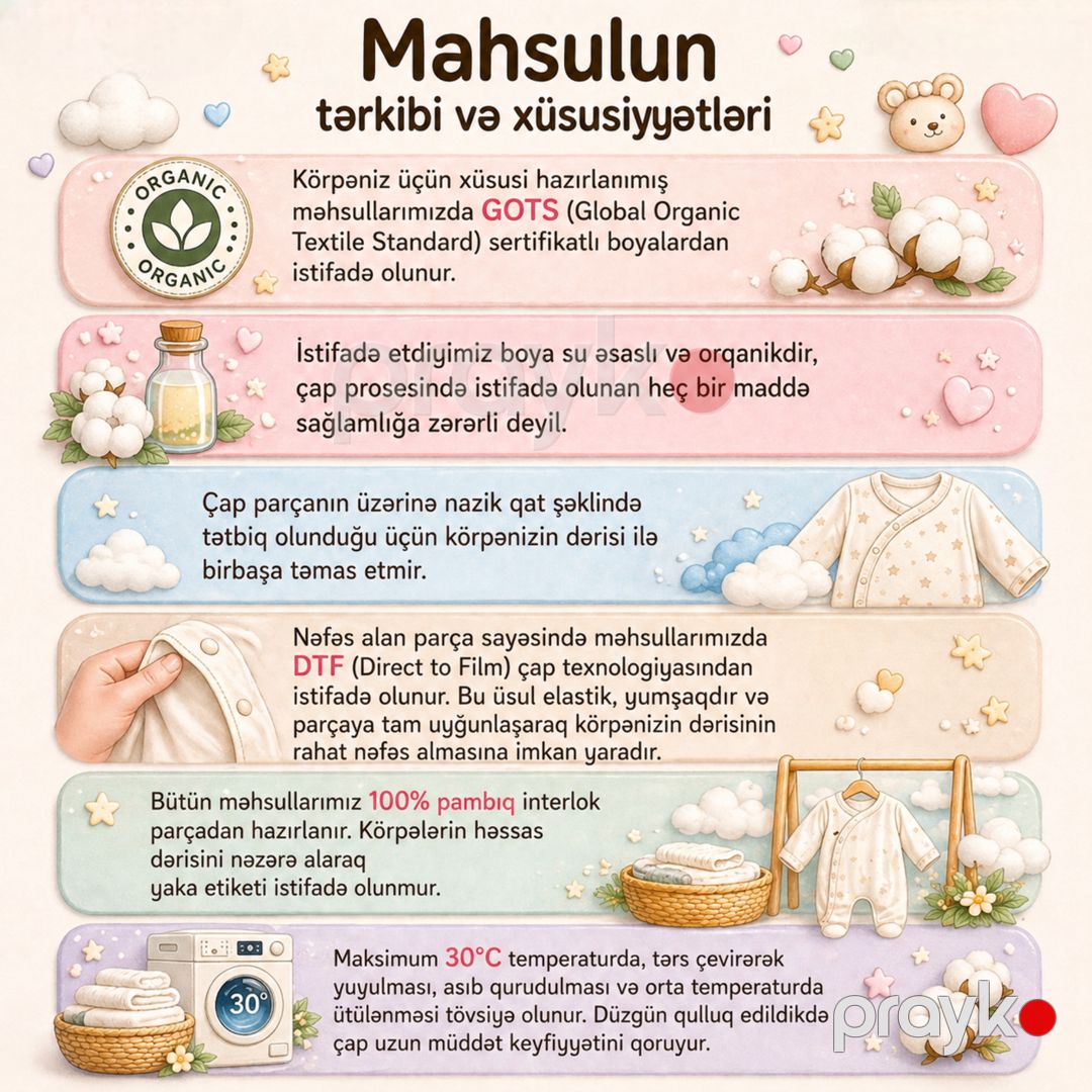 Yenidoğulanlar üçün bodi AK4529, ağ, pambıq, ölçü 6-9 ay — Mallar, Bakı (2)