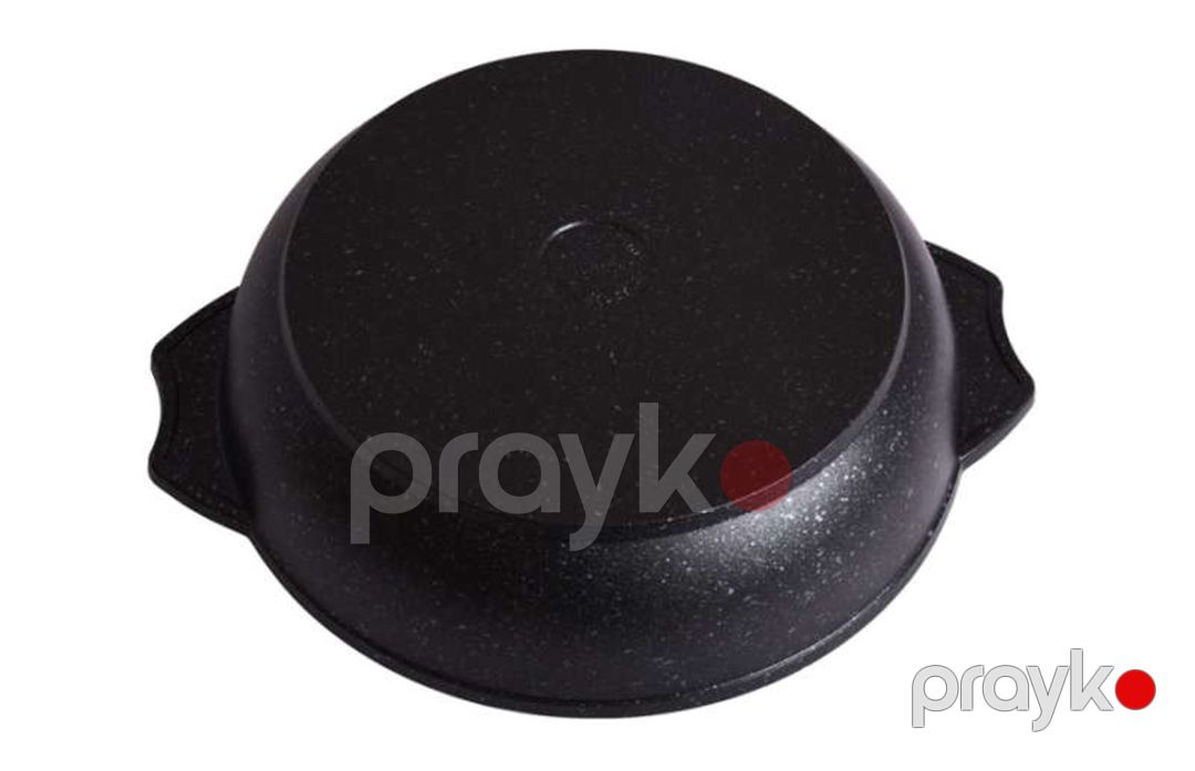 Böyük tava Kukmara Мраморная smt307a, qapaq ilə, alüminium, qara, 30 sm, 4.5 l — Mallar, Bakı (2)