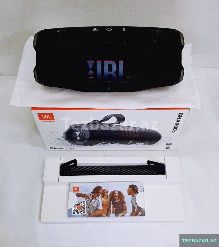 portativ akustika jbl charge 6 black satılır — Səs texnikası, Bakı (3)