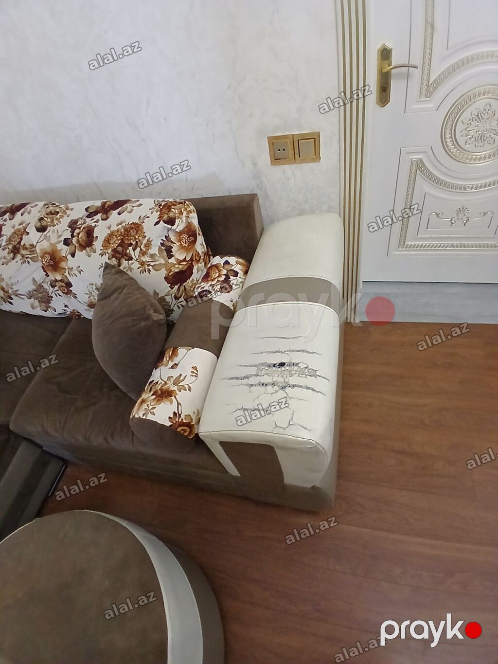 Künc divan, İşlənmiş, Açılmayan, Bazasız, Vеlur parça, Çatdırılma yoxdur — Mebel, Bakı (3)