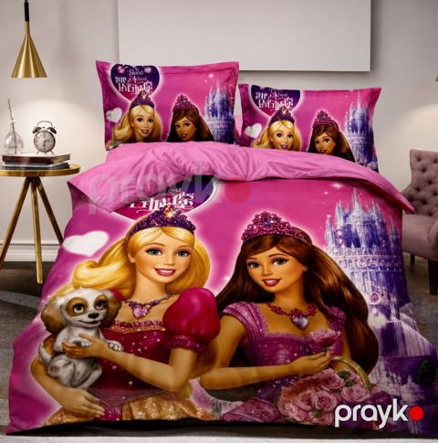 Yataq dəsti Dantella Disney Barbie 3199055_RB, birnəfərlik, yorğan üzü 160x220 sm, mələfə 180x240 sm, yastıq üzü 1 əd - 50x70 sm — Bakı