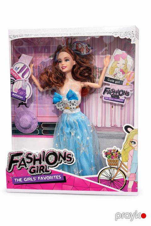 Kuklası Fashion Girl, aksesuarlar ilə, 3+ yaş — Bakı
