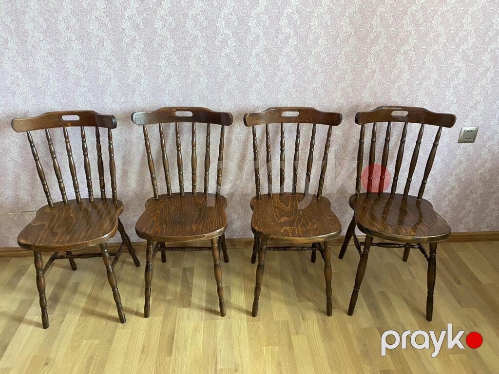 Satılır 4 ədəd orijinal taxta, retro/vintage üslublu stul. Stulların — Stullar, Bakı (2)