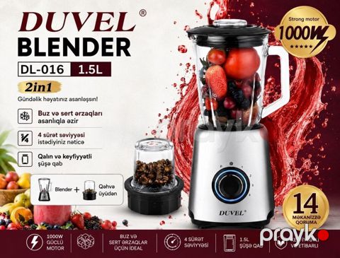Kokteyl aparatı Duvel İnformasiya Duvel DL-016 2-si 1-də Blender + — Bakı