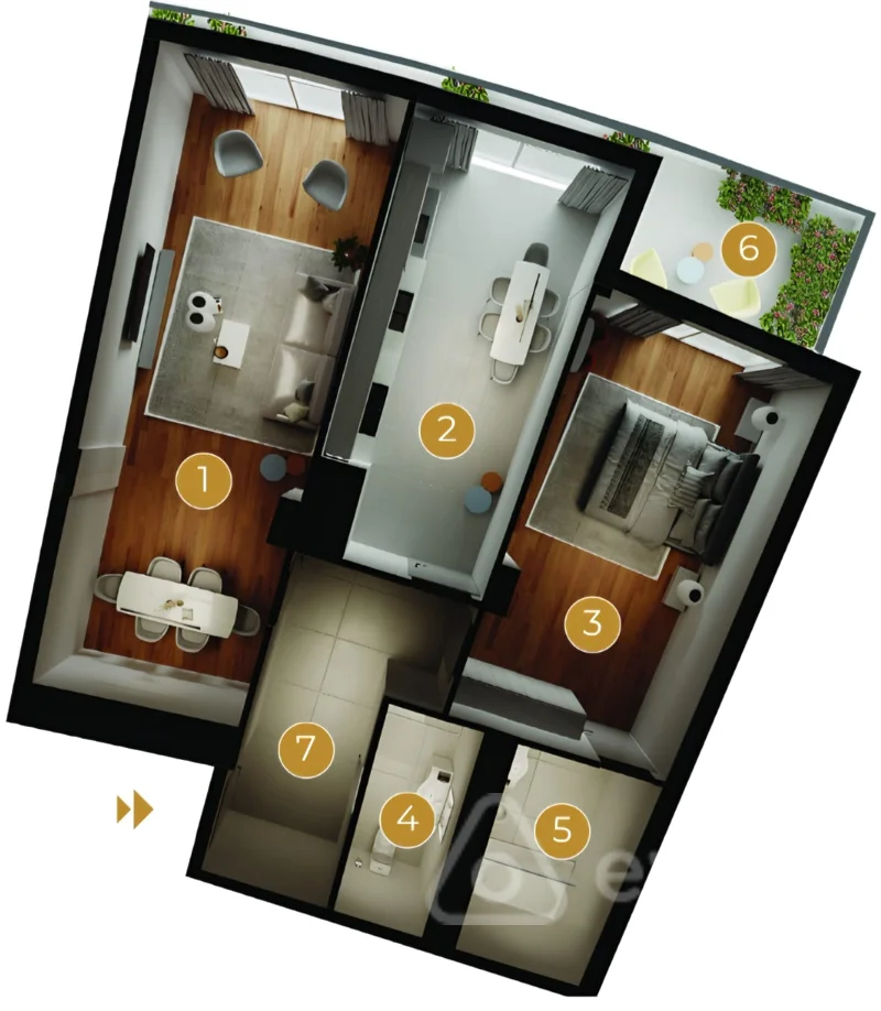 2 otaqlı mənzil, 123.7 m², Həmdəm Ağayev Küçəsi — Mənzil, Bakı (8)