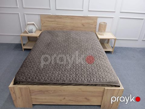 Qoruyucu döşək üzü Moon Star VM030-2704, birnəfərlik, velür, qəhvəyi, 100x200 sm — Bakı