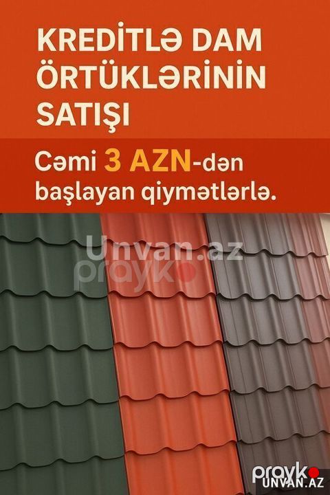 Kreditlə Dam Örtüklərinin satışı — Bakı