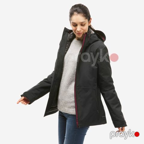 Qadınlar üçün dağ-xizək gödəkçəsi Quechua SH500 Mountain 8540395, 3-ü 1-də, sukeçirməz, -10°C, ölçü L, Dec_2839766