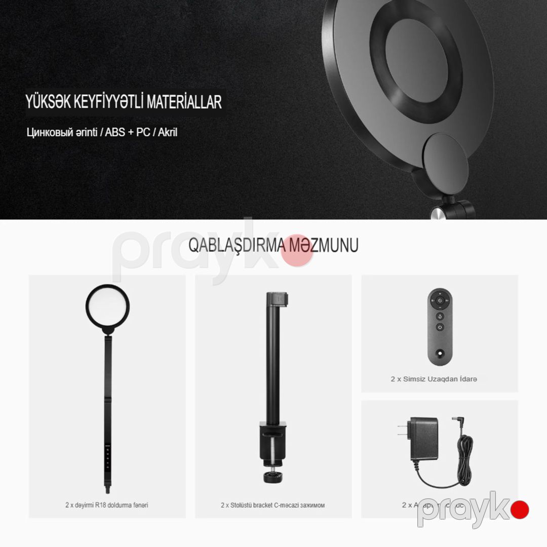 Masaüstü selfie işığı Neewer R18 18W — Foto və video texnikası, Bakı (9)