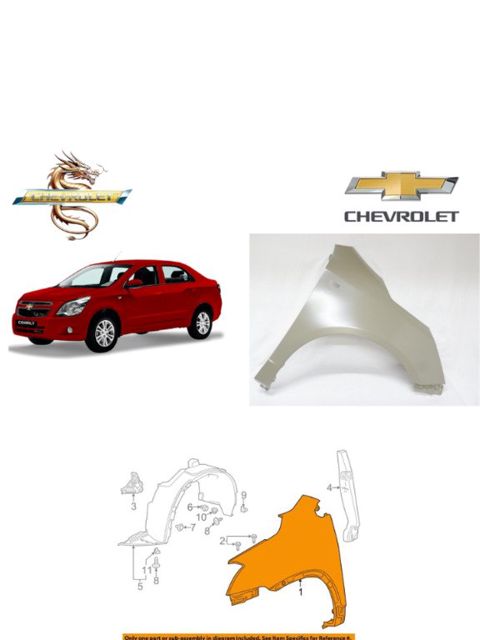 "Chevrolet Cobalt 2024" ön boz rəngi qanadı — Chevrolet Group Depo — Запчасти и аксессуары