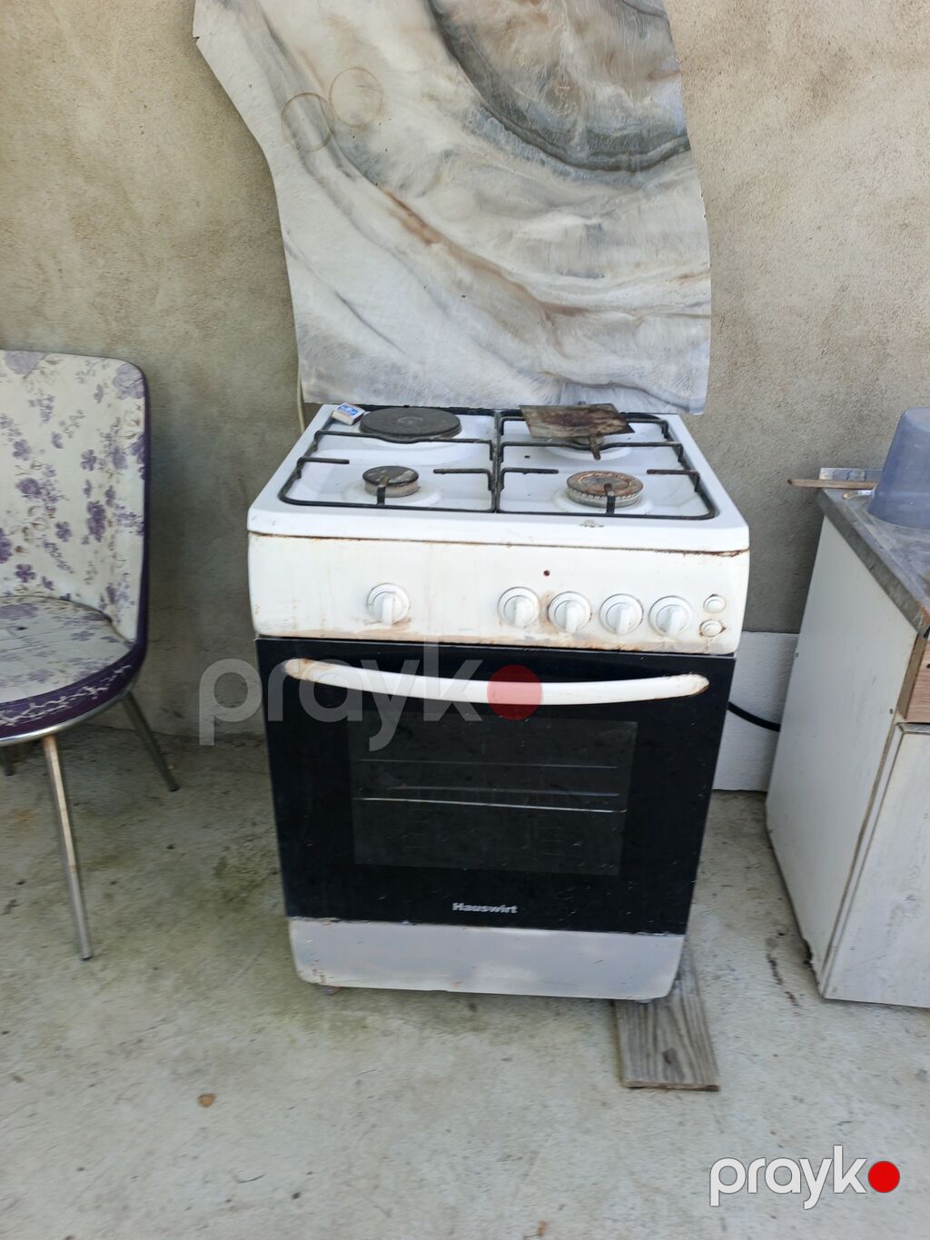 Qarışıq sobası Ayrıca dayanan, 4 gözlü, İşlənmiş — Plitələr, Xırdalan (2)
