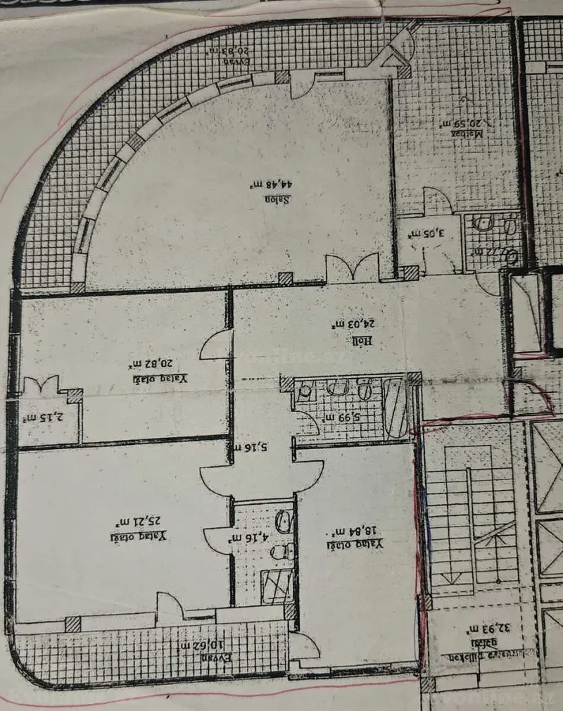 Satılır 4 otaqlı Mənzil Yeni tikili 209 m² Bakı, Nərimanov r., Gənclik m — Mənzil, Bakı (7)