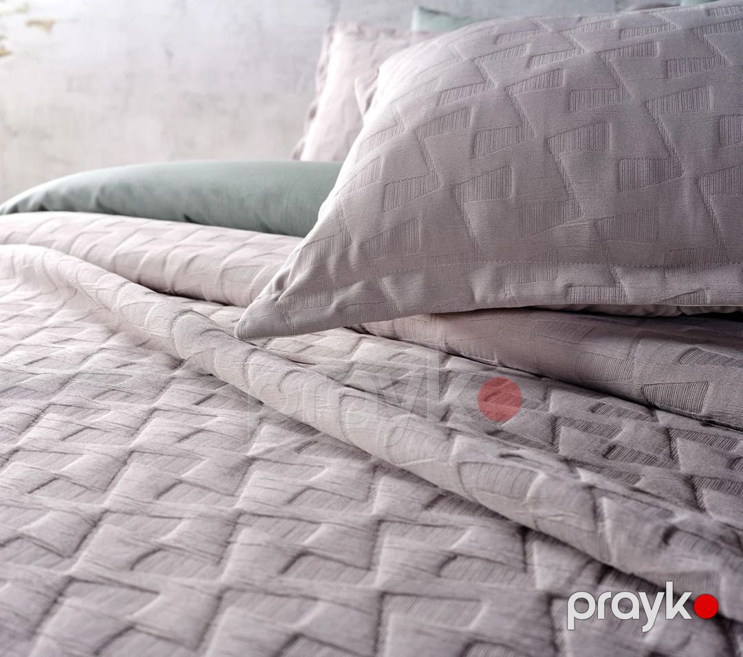 Örtük və yastıq üzü dəsti Doqu Home Arya, birnəfərlik, örtük 185x245 sm, yastıq üzü 50x70 sm, vizon — Mallar, Bakı (2)