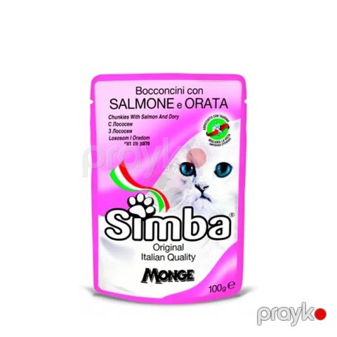 Pişiklər üçün nəm yem Simba Chunkies with Salmon and Dory, 100 q — Bakı