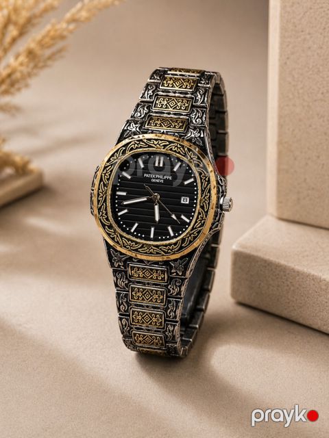 Qol saatı kişilər üçün Vintage Black/Gold — Bakı