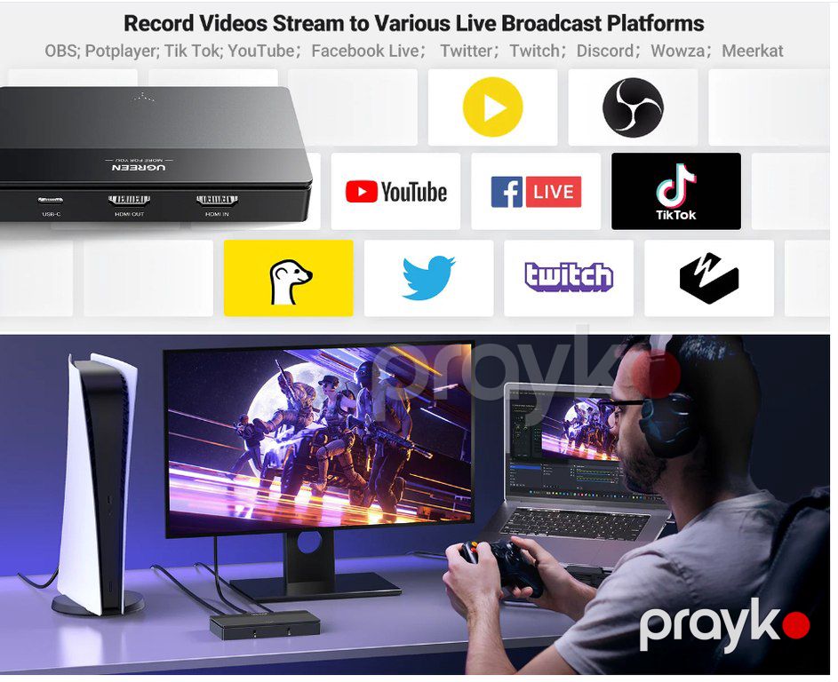 Capture Card "Ugreen" 4K Dual HDMI — Periferik cihazlar, Bakı (10)