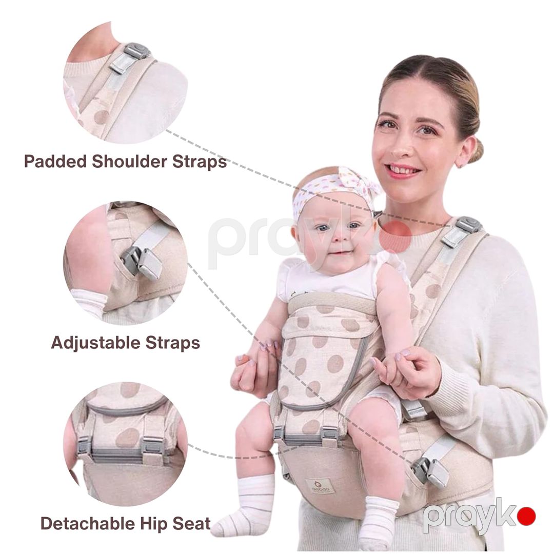 Obaby 5-i 1-də Erqonomik Körpə Daşıyıcısı (Kanquru) – Bel Dəstəkli Oturacaqlı, Nəfəs Alan Parça, 0-36 Ay üçün — Tibbi mallar, Bakı (3)